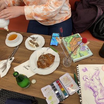 Cafe Kitsune - Earl gray tea, hojicha roll cake, and a savory croissant - Cafes Near Me - Vancouver, British Columbia Cafe Kitsune - Earl gray tea, hojicha roll cake, and a savory croissant - Cafes Near Me - Vancouver, British Columbia