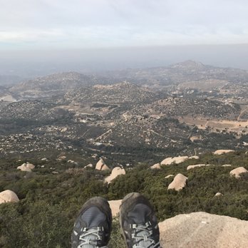 Potato Chip Rock - On the edge of potato chip rock - Hiking Near Me - Poway, California