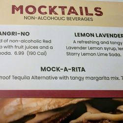 99 Restaurants - Mock a Rita ingredients