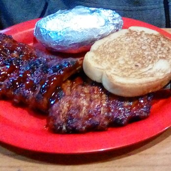 Sonny's BBQ - Baby back ribs baked potato and garlic bread - Barbeque Near Me - Kingsland, Georgia Sonny's BBQ - Baby back ribs baked potato and garlic bread - Barbeque Near Me - Kingsland, Georgia