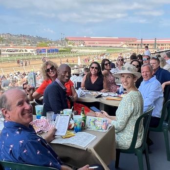 Del Mar Racetrack - Stretch run group of tables - Race Tracks Near Me - Del Mar, California Del Mar Racetrack - Stretch run group of tables - Race Tracks Near Me - Del Mar, California