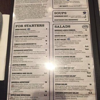 Press 195 - Bayside - Menu 1 - Sandwiches Near Me - Bayside, New York
