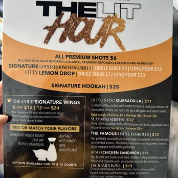 The Upper Room Dc - Happy hour menu - Lounges Near Me - Washington, DC, District of Columbia