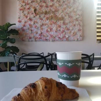 Hooked On Coffee - Chocolate croissant and Spanish Latte - Coffee & Tea Near Me - Whittier, California