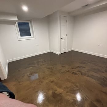 Never Boring Flooring - Basement metallic epoxy flooring - Flooring Near Me