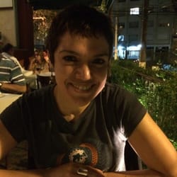 Babbili Pizzeria - With my wife trying São Paulo pizza!