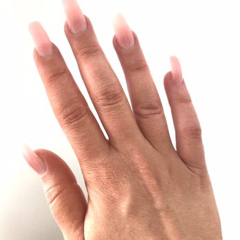 Bn Nails & Spa - Dark pink powder on acrylic - Nail Salons Near Me - Norfolk, Virginia