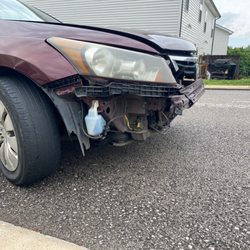 Service Street - Knoxville - My bad wheels in the front and the result of the accident caused