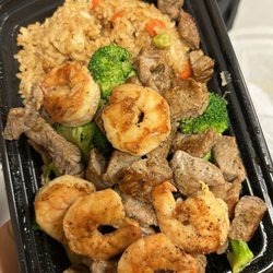 Empire Wok Restaurant - H7. Hibichi Steak and Shrimp Great portions and so yummy! my favorite habachi and yumyum sauce on side.