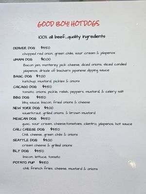 Menu photo 2 Good Boy Vancouver, WA
