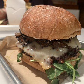 Burger Lounge - Truffle Mushroom-Swiss Burger - Burgers Near Me - Walnut Creek, California