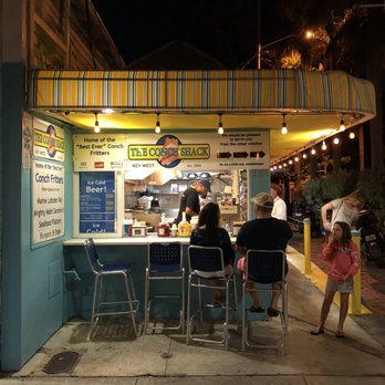 The Conch Shack - Front of the Conch Shack w/ a tiny bar and 4 seats. - Seafood Near Me - Key West, Florida