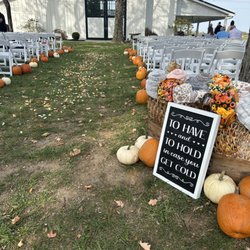 Petals & Lapels - Pumpkins and petals down the aisle
