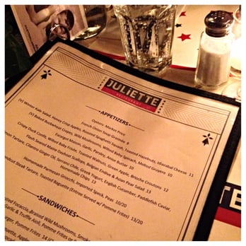 Juliette Restaurant - Menu - Bars Near Me - Brooklyn, New York Juliette Restaurant - Menu - Bars Near Me - Brooklyn, New York