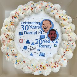 The Irving Bakery - Anniversary cake for two of my team members