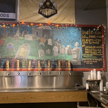 Bier Brewery - Cool decorated board and their fa beer selections, as well as prices - Breweries Near Me - Carmel, Indiana