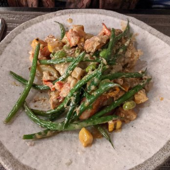 Naked Oyster - Haddock with lobster meat and asparagus - Bars Near Me - Hyannis, Massachusetts Naked Oyster - Haddock with lobster meat and asparagus - Bars Near Me - Hyannis, Massachusetts