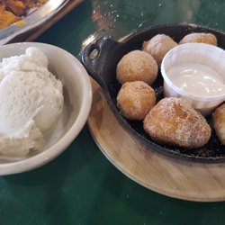 Totally Tea - Smores goat balls with Bluebell ice cream on the side
