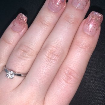 Chau's Nail & Spa - Acrylics with a gel glitter fade for a more natural look when they start to grow out. - Nail Salons Near Me - Las Vegas, Nevada Chau's Nail & Spa - Acrylics with a gel glitter fade for a more natural look when they start to grow out. - Nail Salons Near Me - Las Vegas, Nevada