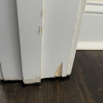 On Point Flooring - Damaged door frame - Flooring Near Me - Concord, North Carolina