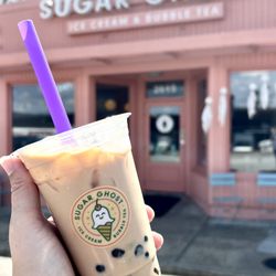 Sugar Ghost Ice Cream and Bubble Tea - Class Black Milk Tea with Boba