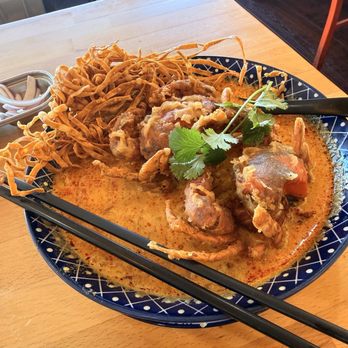 Chiang Rai - Khao Soi Noodle with softshell crab - Thai Near Me - Long Beach, California