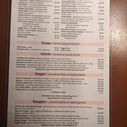 Moose's Down Under - Menu at Moose's Down Under, Vancouver
