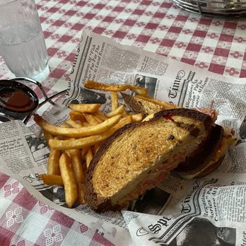 J L Sullivans Irish Pub and Restaurant - Ruben with fries - Irish Pub Near Me - Thornton, New Hampshire