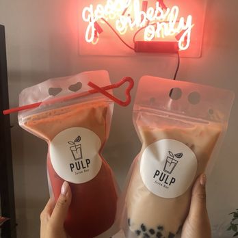 Pulp Juice Bar - Bloody Scarlet Signature Juice @Jasmine Milk Tea +boba - Juice Bars & Smoothies Near Me - Orange, California