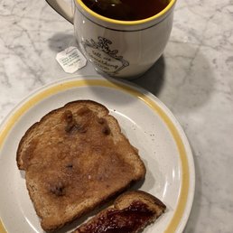 The pecan apple butter and raspberry jalapeño jam on toast! Delicious!