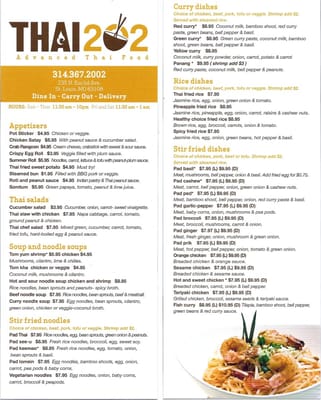 Menu photo 6 Thai 202 Saint Louis, MO