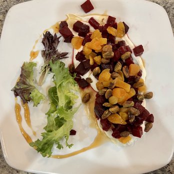 Park Café - "The Beets": honey roasted beets, goat cheese spread, dried apricots, spiced pistachios, with stone fruit syrup. Absolutely fabulous! - Venues & Event Spaces Near Me - Wilmington, Delaware
