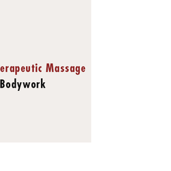 Therapeutic Massage & Bodywork