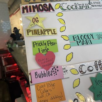 Daps Breakfast & Imbibe - Mimosa menu - Breakfast & Brunch Near Me - Charleston, South Carolina