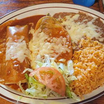 Rodolfo's - Two Item Plate: Chicken Enchilada and Chile Relleno. So bomb. Couldn't finish it. - Mexican Near Me - Selma, California Rodolfo's - Two Item Plate: Chicken Enchilada and Chile Relleno. So bomb. Couldn't finish it. - Mexican Near Me - Selma, California