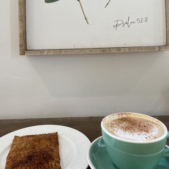 1819 Coffee - spinach and feta pop tart and a cuban latte - Coffee & Tea Near Me - Thompson's Station, Tennessee
