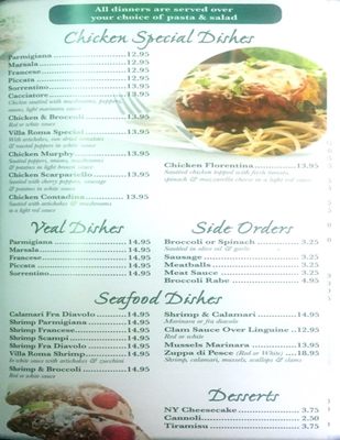Menu photo 8 Villa Roma Pizzeria New Windsor, NY Menu photo 8 Villa Roma Pizzeria New Windsor, NY