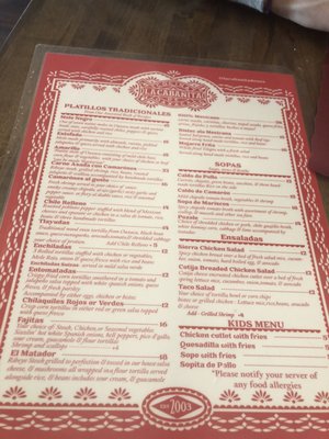 Menu photo 3 La Cabanita Poughkeepsie, NY