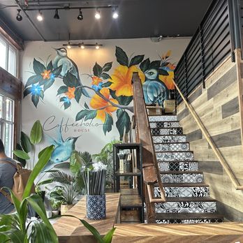 Coffeeholic House - Cute mural to enjoy while waiting - Coffee & Tea Near Me - Seattle, Washington