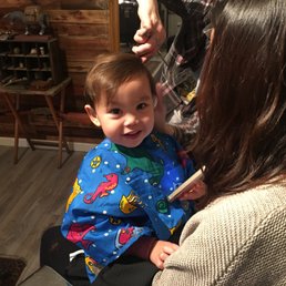 My son had a great time getting a haircut and hanging out while I got mine done