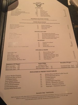 Menu photo 7 Mastro's Ocean Club Boston, MA Menu photo 7 Mastro's Ocean Club Boston, MA