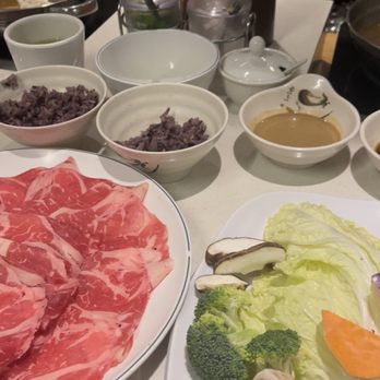 Joon Shabu Shabu - Angus beef large with veggies and black rice - Hot Pot Near Me - Glendale, California Joon Shabu Shabu - Angus beef large with veggies and black rice - Hot Pot Near Me - Glendale, California