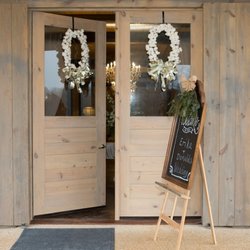 The Barn at Lost Creek - Our covered entryway with double 4'x10' doors made from scratch!