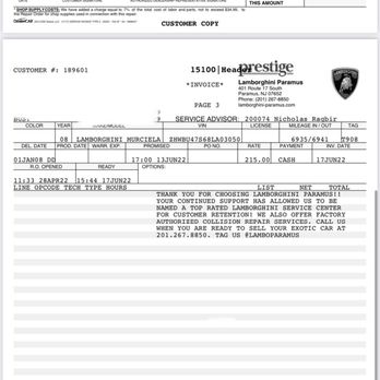 Redline European - Repair bill - Car Dealers Near Me - San Diego, California