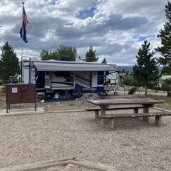 Green Ridge Campground - Our trailer on a nice day.