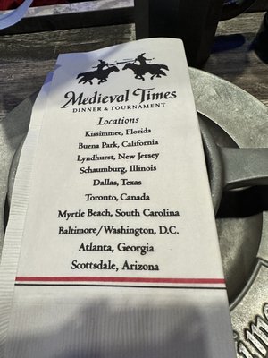 Menu photo 5 Medieval Times Dinner & Tournament Myrtle Beach, SC Menu photo 5 Medieval Times Dinner & Tournament Myrtle Beach, SC