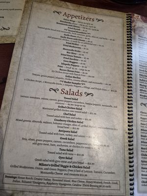 Menu photo 1 Milano's Charleston, WV