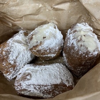 Darrow's New Orleans Grill - Beignets. Not traditional. More like a donut too dense. Not a New Orleans beignet except for the powdered sugar lol - Cajun/Creole Near Me - Carson, California
