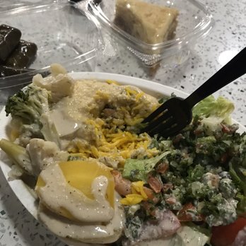 Kalos Grill - Veggie and rice bowl, stuffed grape leaves and baklava. - Mediterranean Near Me - Tempe, Arizona