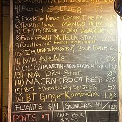Bridge and Tunnel Brewery - Menu - April 24, 2025